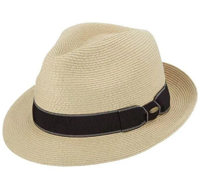 Scala Wyatt - Straw Fedora Hat – SB Hats - Senor Brims display picture 3