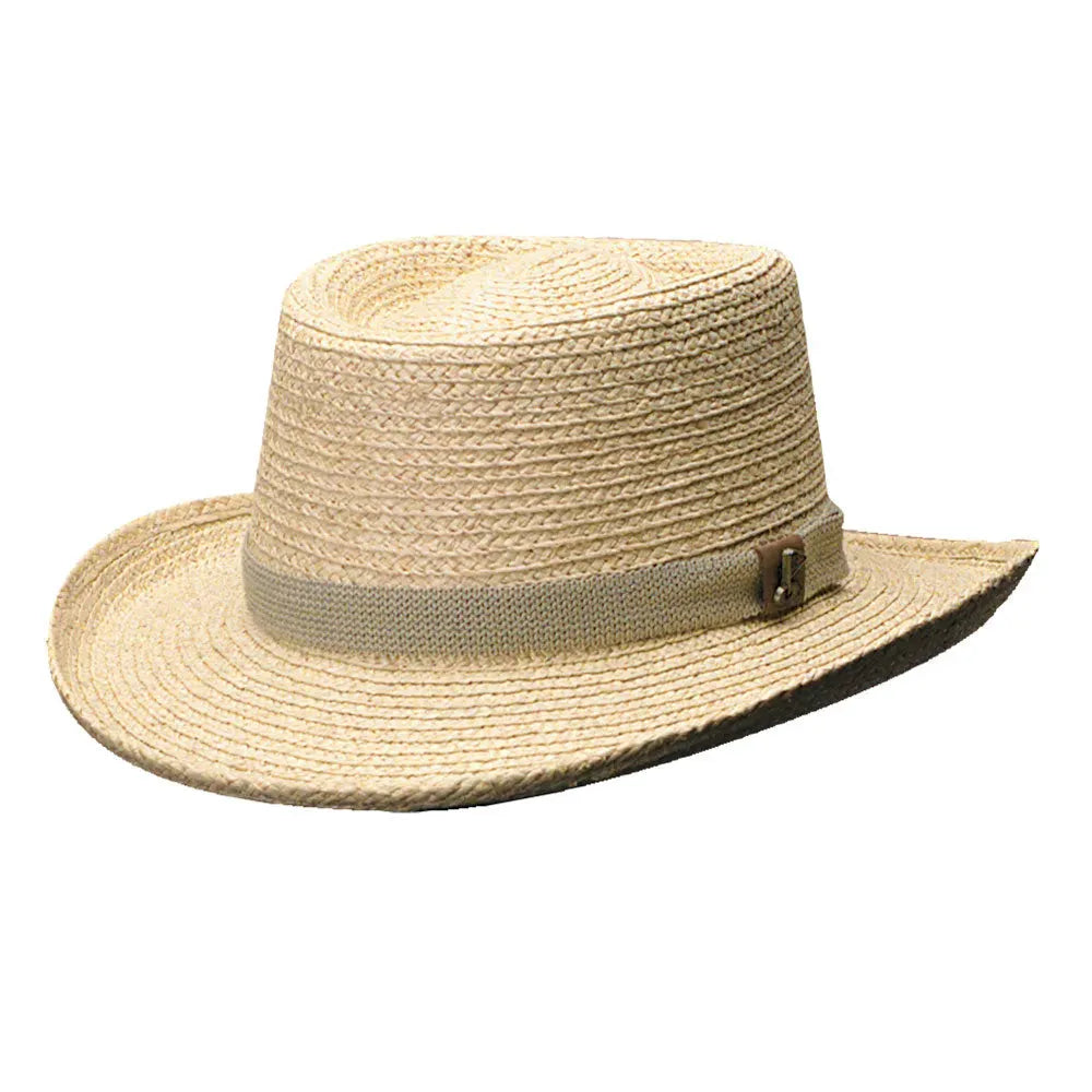 Scala Backswing - Raffia Straw Gambler Sun Hat