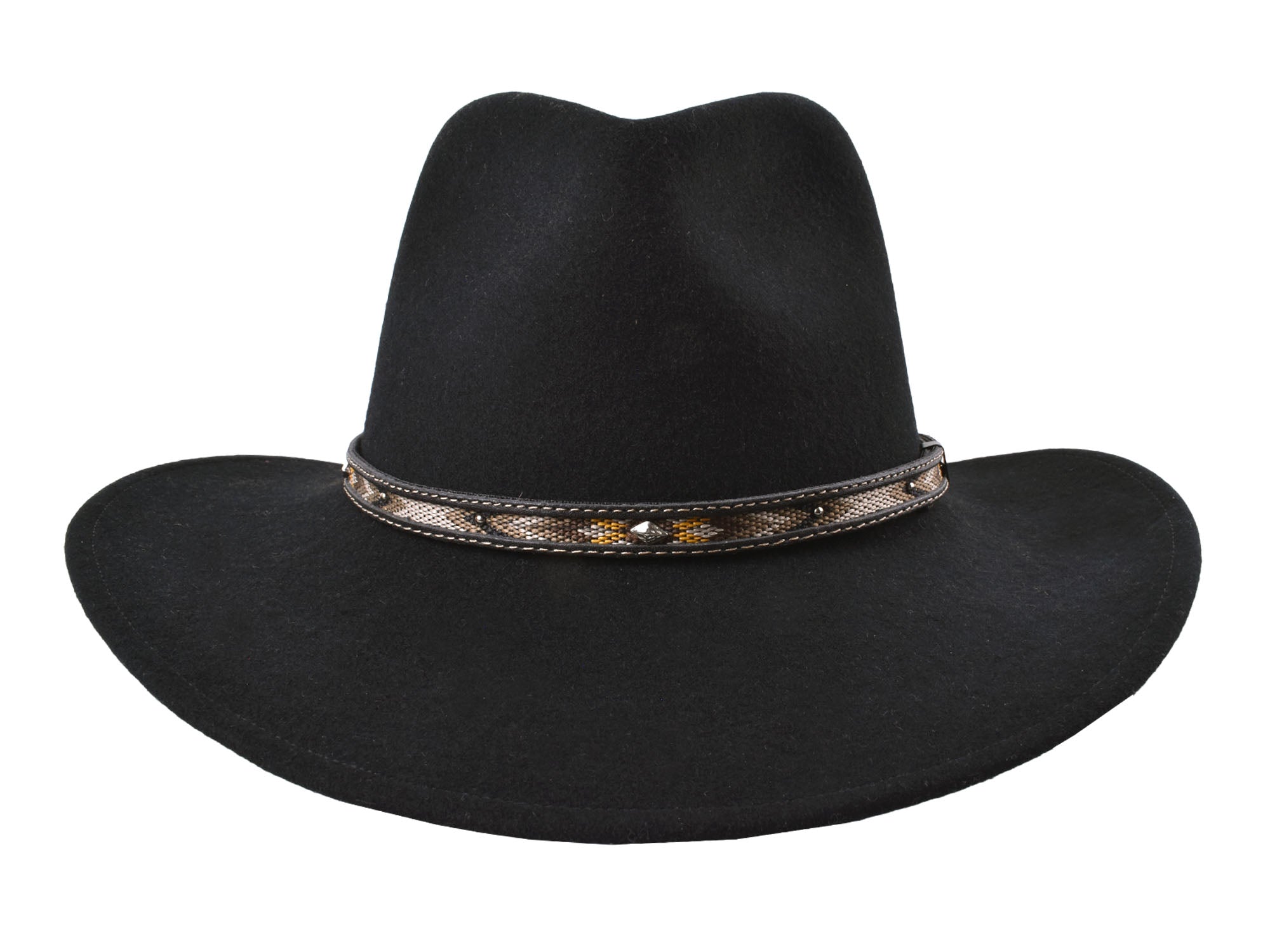 Coltrane Wool Felt Fedora. Wide Brim