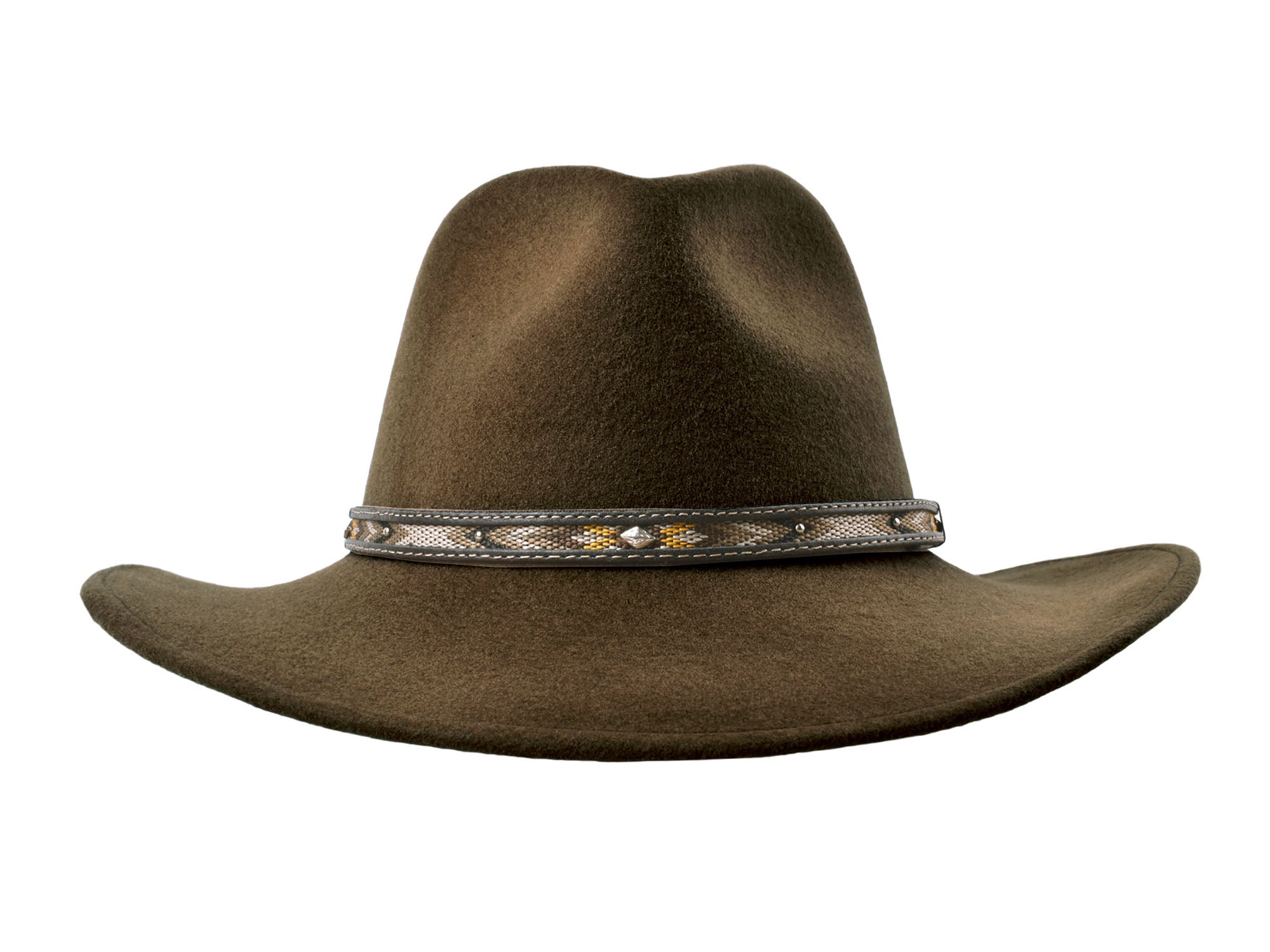 Coltrane Wool Felt Fedora. Wide Brim