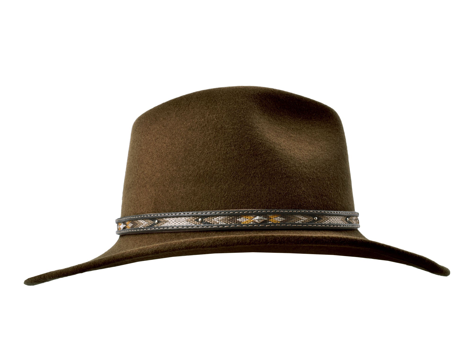 Coltrane Wool Felt Fedora. Wide Brim