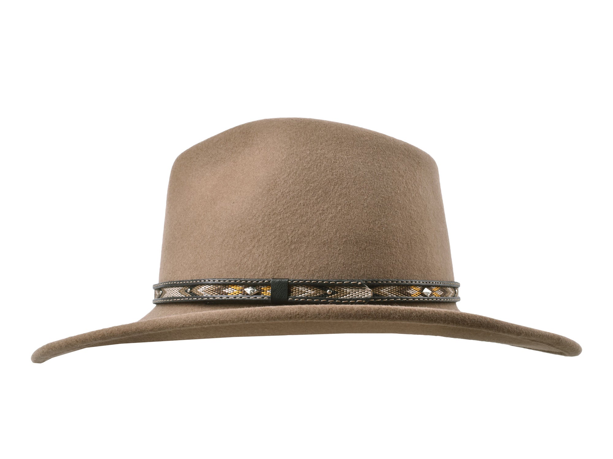 Coltrane Wool Felt Fedora. Wide Brim