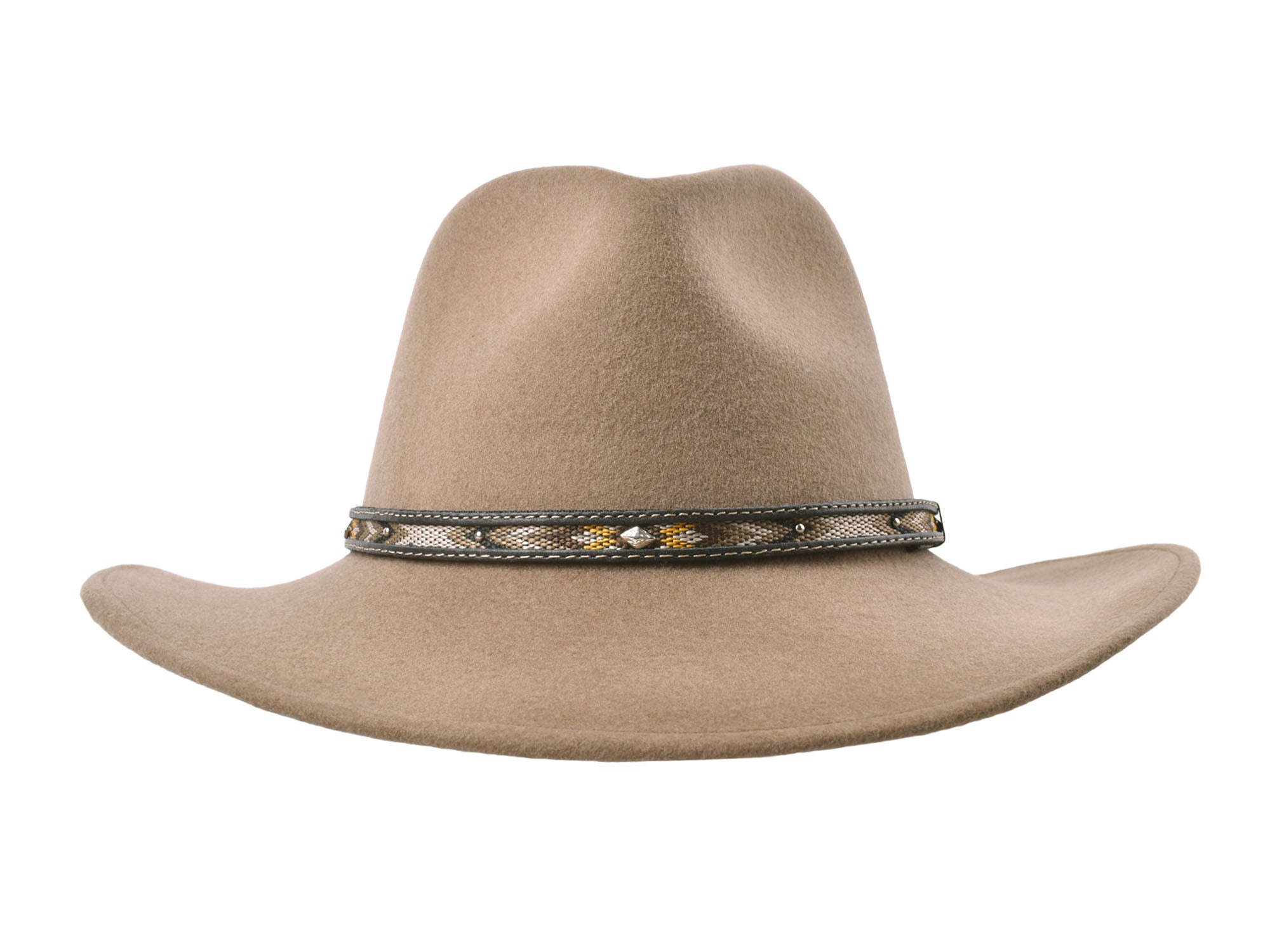 Coltrane Wool Felt Fedora. Wide Brim