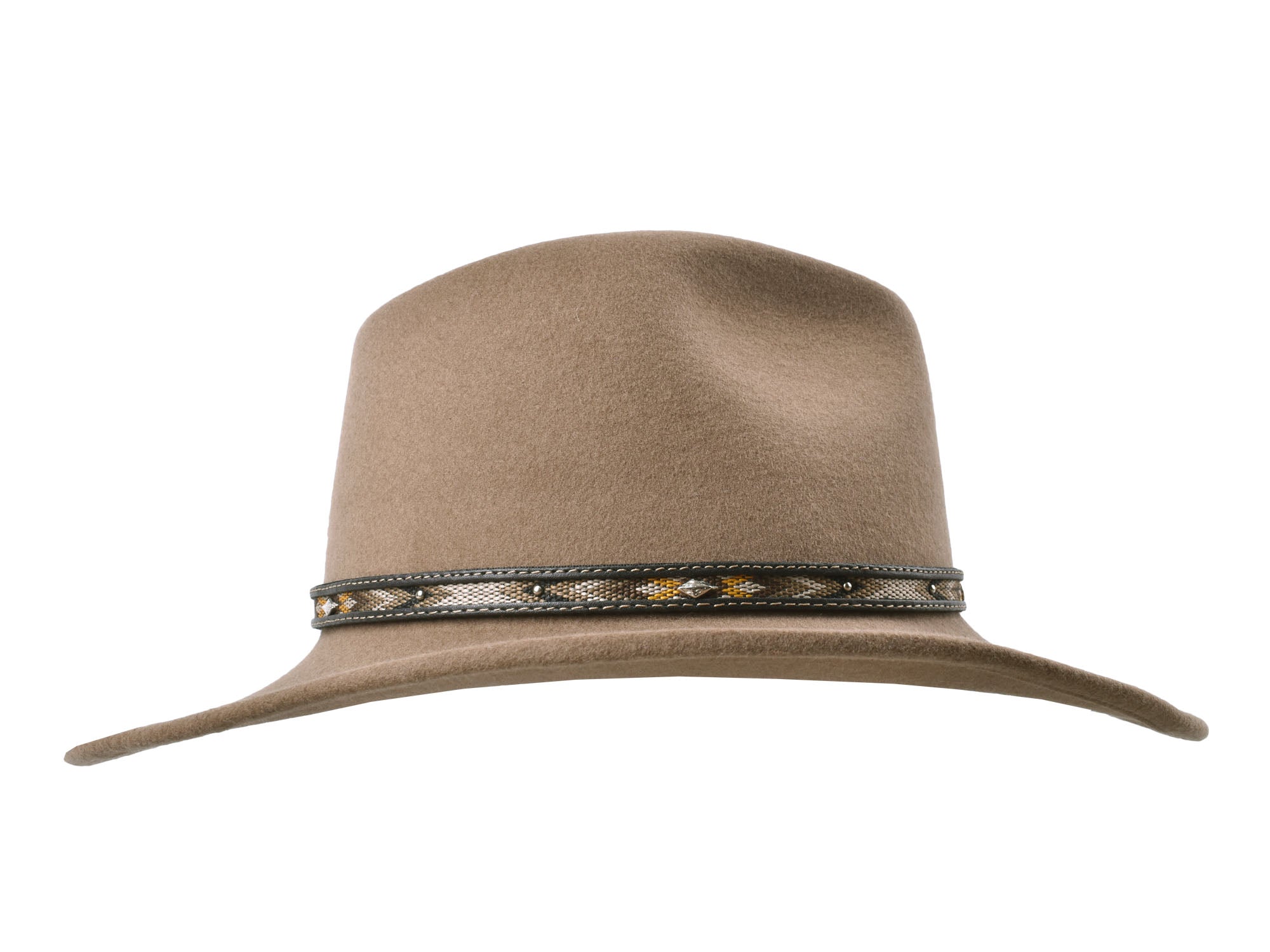 Coltrane Wool Felt Fedora. Wide Brim