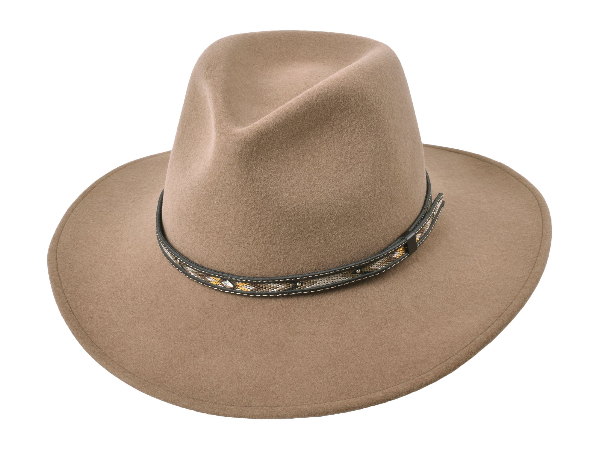 Coltrane Wool Felt Fedora. Wide Brim
