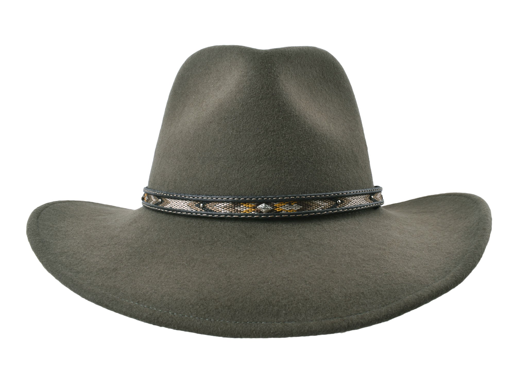 Coltrane Wool Felt Fedora. Wide Brim