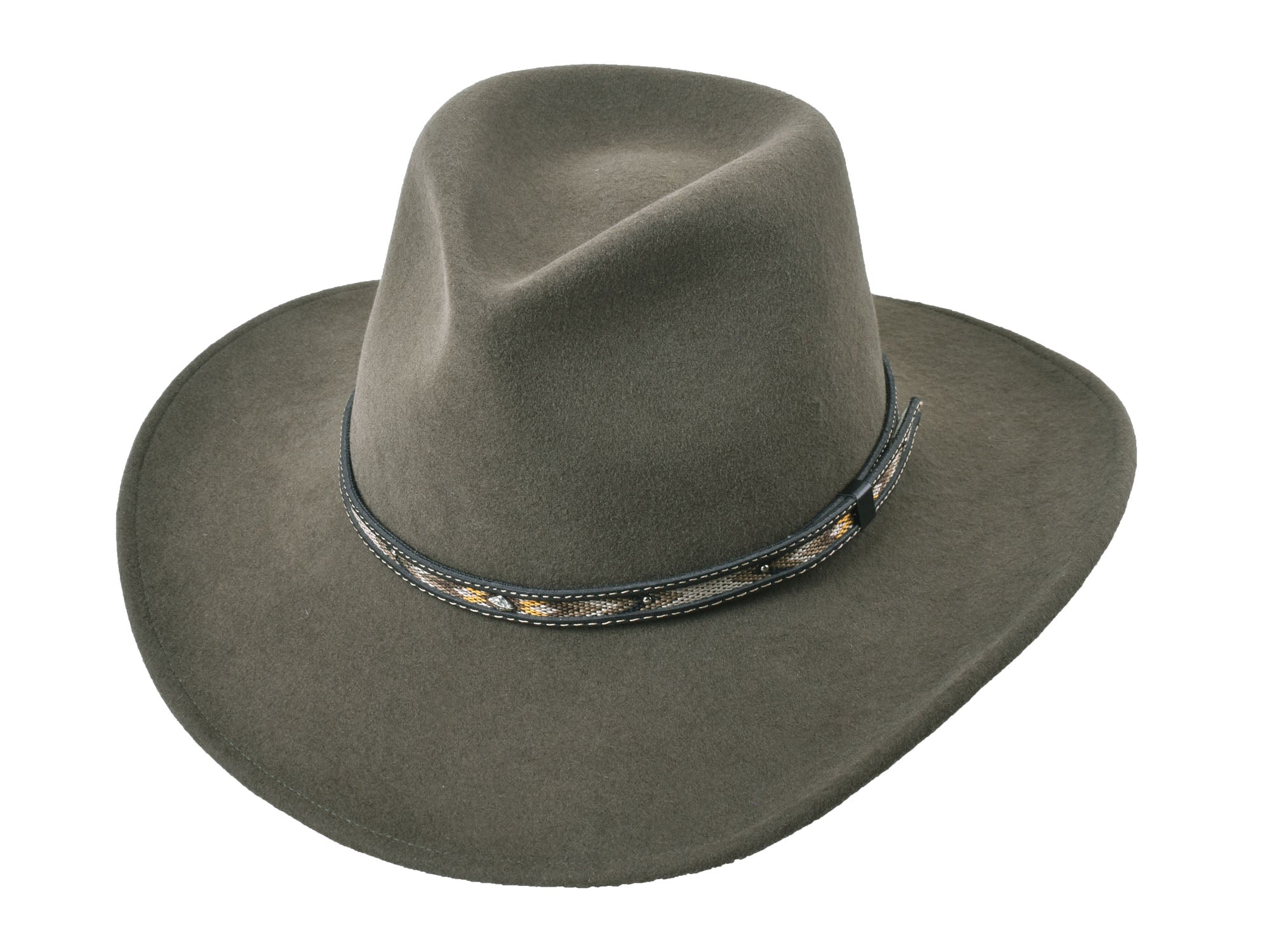 Coltrane Wool Felt Fedora. Wide Brim