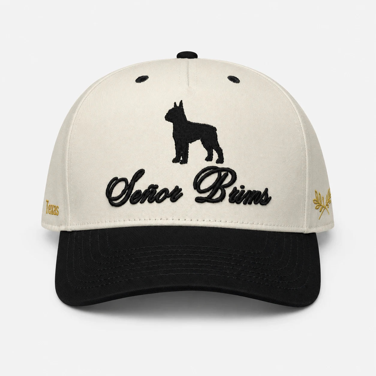 BT Silhouette Cap Señor Brims - Creme and Black front view